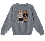 画像1: Cute bear knitted sweater　キュートベア熊編み込みクールネックセータープルオーバー (1)