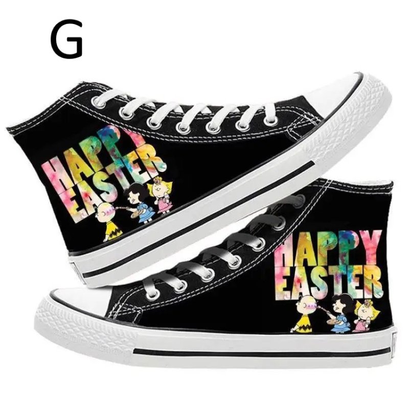 画像8: Unisex Snoopy & Friends Canvas High-Top Lace-Up Sneakers 男女兼用 ユニセックススヌーピー&フレンズレースアップハイカット キャンバス スニーカー (8)