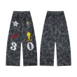 UnisexLooney Tunes Tweety Embroidered Camouflage Denim Pants ユニ