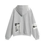 画像2: Unisex  American Retro Portrait Patch Print Zip-Up Hoodie Sweatshirt Jacketユニセックス男女兼用アメリカンレトロポートレートパッチプリントジップアップフーディスウェットシャツジャケットパーカー  (2)