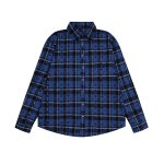 画像4: Men's 3colors leather Cross flannel long-sleeved shirts ユニセックス 男女兼用 フランネル レザー 十字架 クロス パッチ モチーフ付 チェック シャツ ネルシャツ (4)