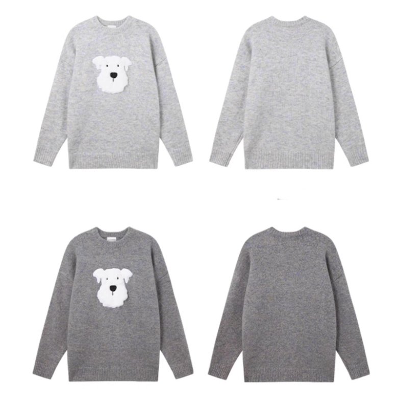 画像2: Unisex Fluffy puppy round neck sweater knit  男女兼用 モコモコパピーラウンドネックセーターニット (2)