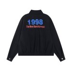 画像5: Unisex  American Retro Flag Stand Collar Blouson Jacket ユニセックス 男女兼用アメリカレトロフラッグブルゾンジャケットスタジャン  (5)