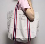 画像3: Snoopy & Friends Print Shopping Eco Tote Shoulder Bag　スヌーピー＆フレンズ＆プリント ショッピングエコトートショルダーバッグ (3)