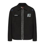 画像2: Unisex Letter Embroidered Workwear Jacket Blouson  ユニセックス 男女兼用レター刺繍ブルゾンジャケット  (2)