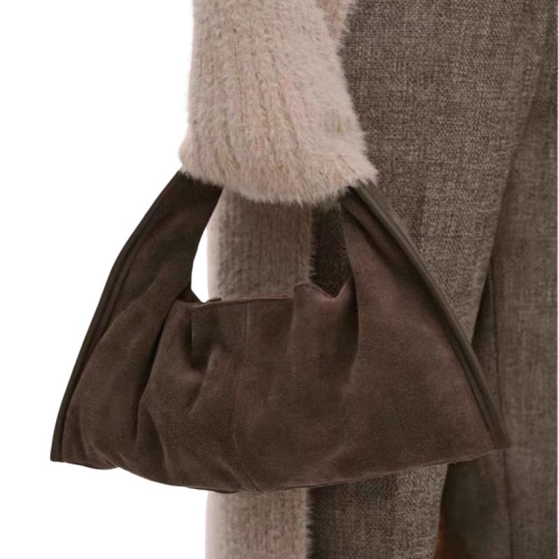 画像2: Suede-like gyoza-shaped tote shoulder bag　スウェード調餃子型トートショルダーアンダーアームバッグ (2)