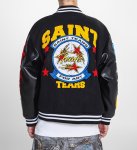 画像5: Unisex American Patchwork Embroidered Stadium Jumper Jacket Blouson ユニセックス 男女兼用アメリカンパッチワーク刺繍 レザースリーブスタジャン スタジアムジャンパー ジャケット (5)