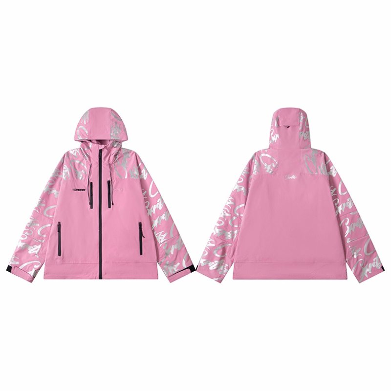 画像13:  Unisex Corteiz Alcatraz American Streetwear Zipper Nylon Set up Matching Set Jacket + Pant ユニセックス 男女兼用 反射レタージップアップフーディ ナイロン セットアップ 上下 (13)