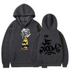画像1: Unisex Mask Charlie Brown Hoodie Sweatshirt Jacket　ユニセックス男女兼用マスクチャーリーブラウンフーディスウェットシャツジャケットパーカー  (1)