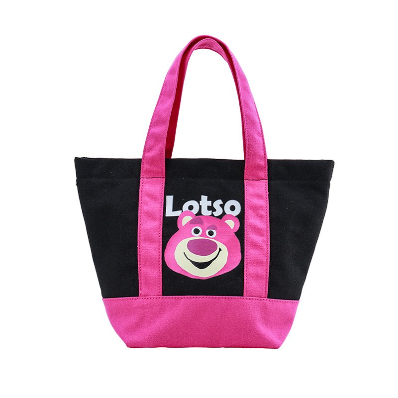 画像3: Mickey Mouse & Donald Duck & Lotso Canvas Tote Bag Shoulder Tote Picnic Lunch Box Bag　 ミッキーマウス＆ドナルドダッグ＆ロッツォ＆ キャンバストートバッグ  ショルダートート ピクニックランチボックスバッグ (3)