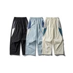 画像4: 25 Unisex Splicing contrast color block  Nylon Set up Matching Set Jacket + Pant ユニセックス 男女兼用 スプライシングコントラストカラーブロックマッチングセット ナイロン セットアップ 上下 (4)