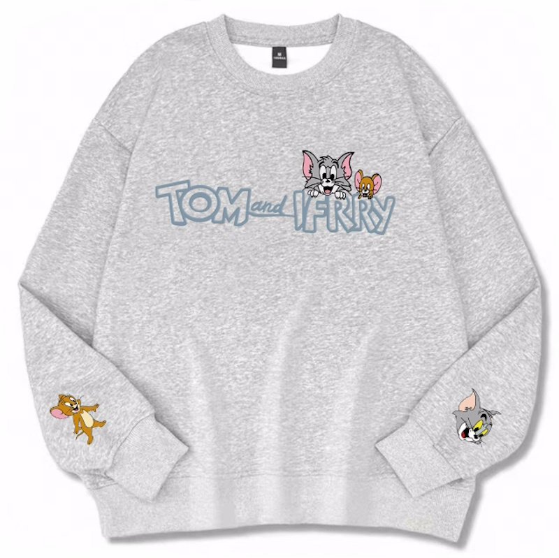 画像2: Unisex Tom and Jerry print sweatshirt Pullover  男女兼用  トムとジェリープリントスウェット トレーナープルオーバー (2)