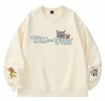 画像1: Unisex Tom and Jerry print sweatshirt Pullover  男女兼用  トムとジェリープリントスウェット トレーナープルオーバー (1)