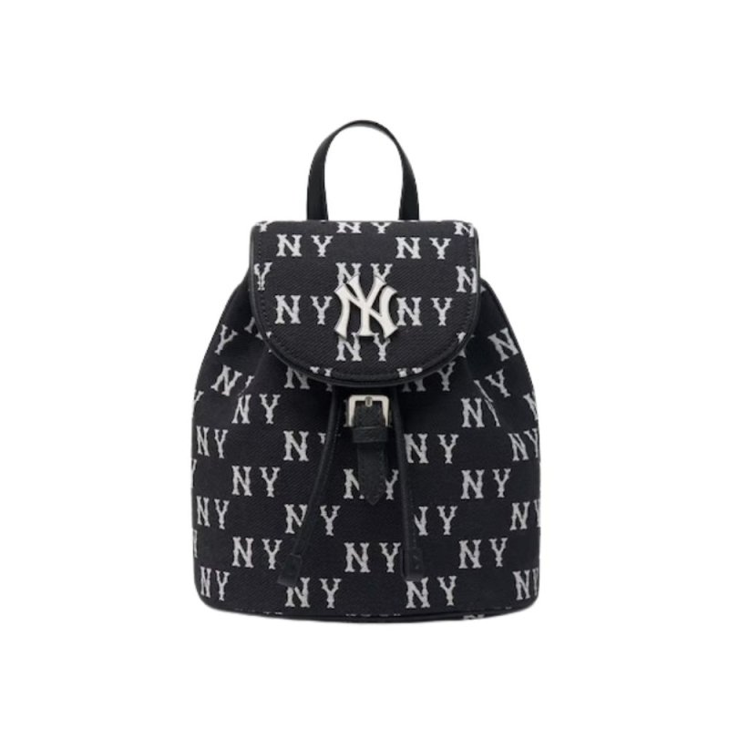 画像1: MLB KOREA logo monogram Classic Backpack Bag エムエルビー コリア ニューヨークヤンキース クラシック モノグラムジャカードバックパック リュックサック  バッグ (1)