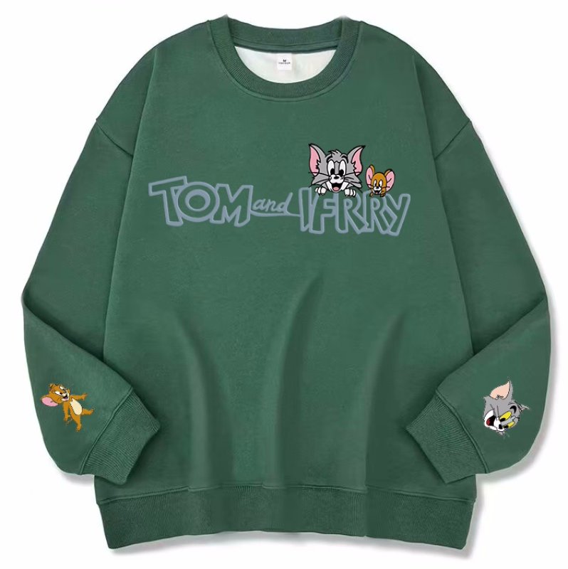 画像6: Unisex Tom and Jerry print sweatshirt Pullover  男女兼用  トムとジェリープリントスウェット トレーナープルオーバー (6)