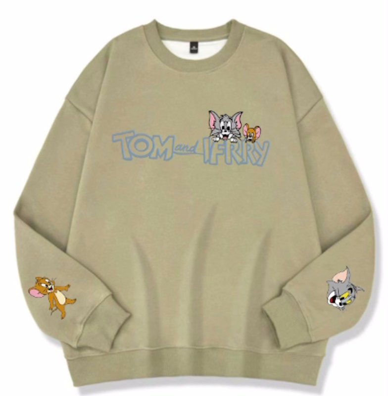 画像11: Unisex Tom and Jerry print sweatshirt Pullover  男女兼用  トムとジェリープリントスウェット トレーナープルオーバー (11)
