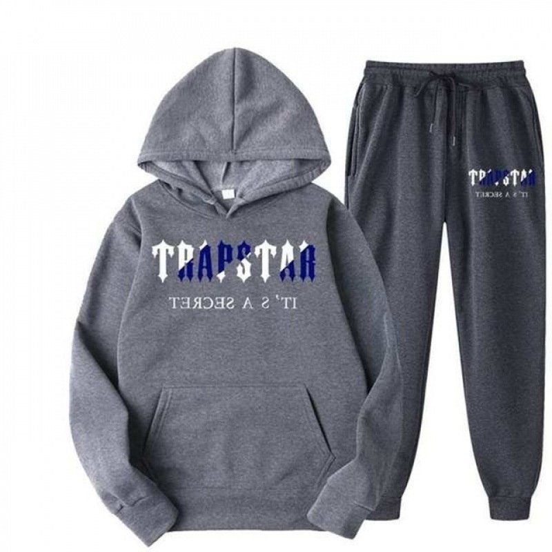 画像1:  Unisex TRAPSTAR Letter Hoodie & Pants Sweatsuit Set ユニセックス 男女兼用 TRAPSTARレターフーディ＆パンツスウェットセットアップ (1)