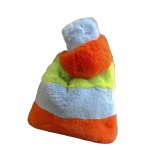 画像1: Fluffy border fur tote bag　ボーダーカラーモコモコファー トートバッグ (1)
