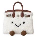 画像1: BK Smile Fur Tote Bag BK M スマイル ファー モコモコ トート ぬいぐるみ バッグ (1)