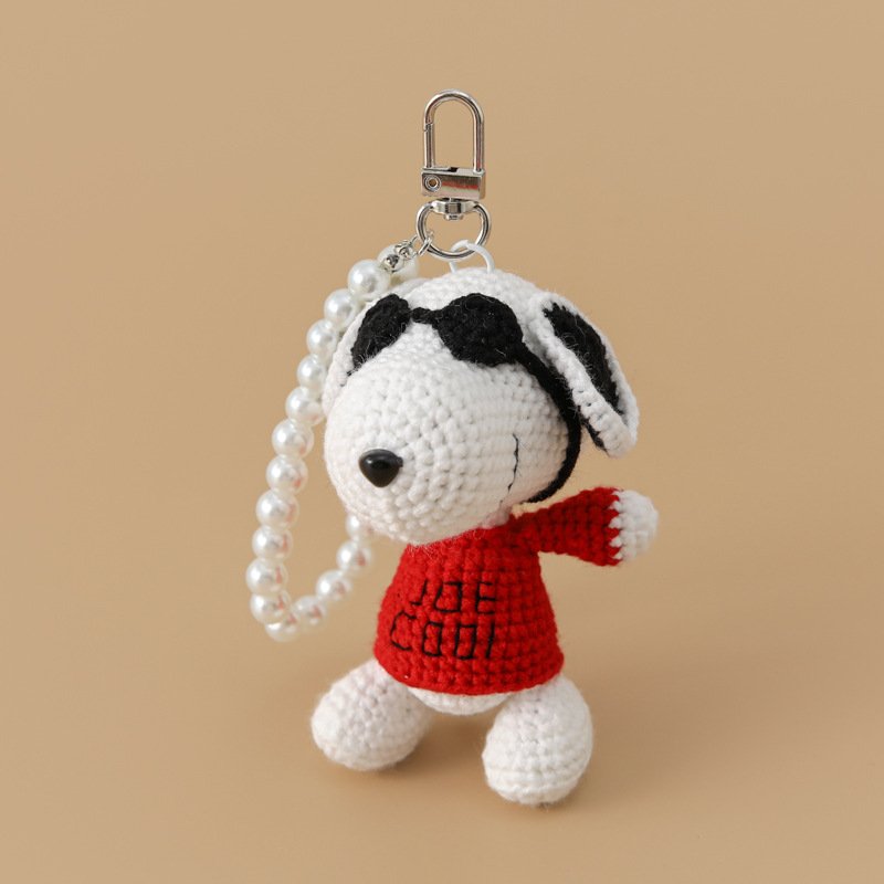 画像3: Snoopy Plush Pearl Strap Bag Charm Fashion Accessory  　スヌーピーぬいぐるみパールストラップ バッグチャームキーホルダーバックチャーム ファッションチャーム (3)