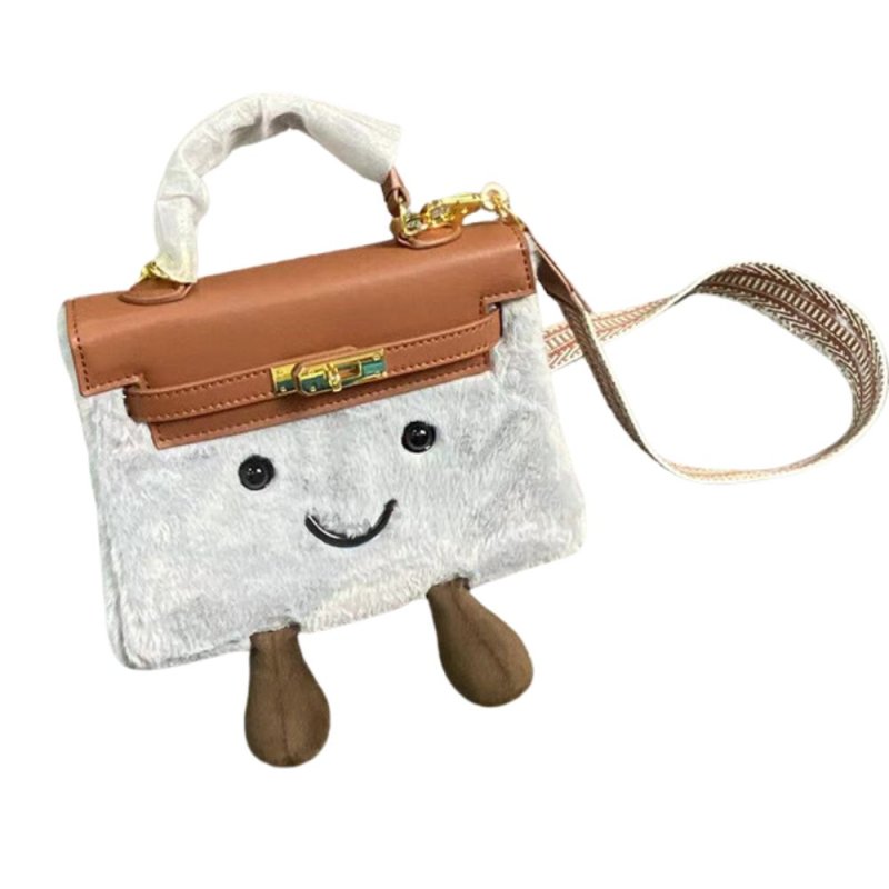 画像4: BK Smile Fur Tote Bag Doll M スマイル ファー モコモコ トート ぬいぐるみ バッグ (4)