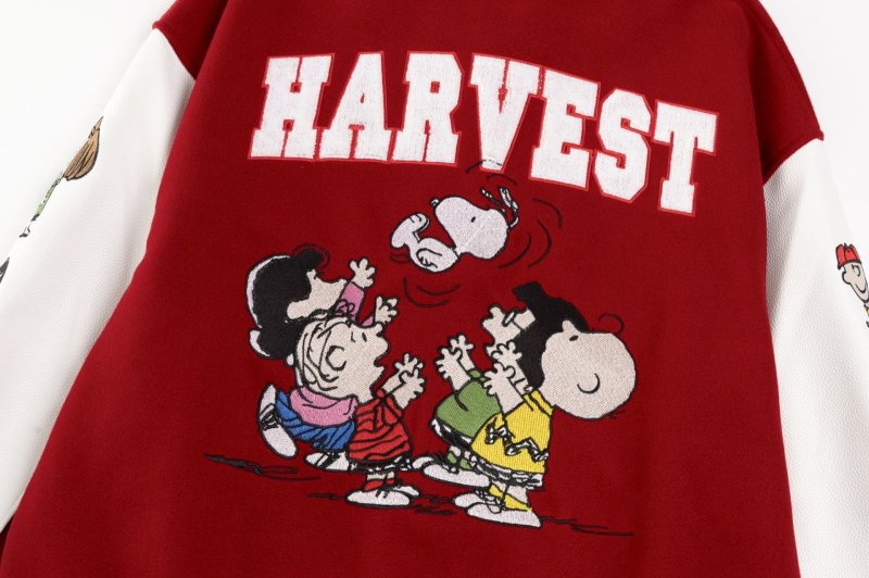 画像11: Snoopy & Friends Embroidered Stadium  jacket Coat 　スヌーピー＆フレンズスタジアムジャンバー＆スタジャンコートジャケット (11)