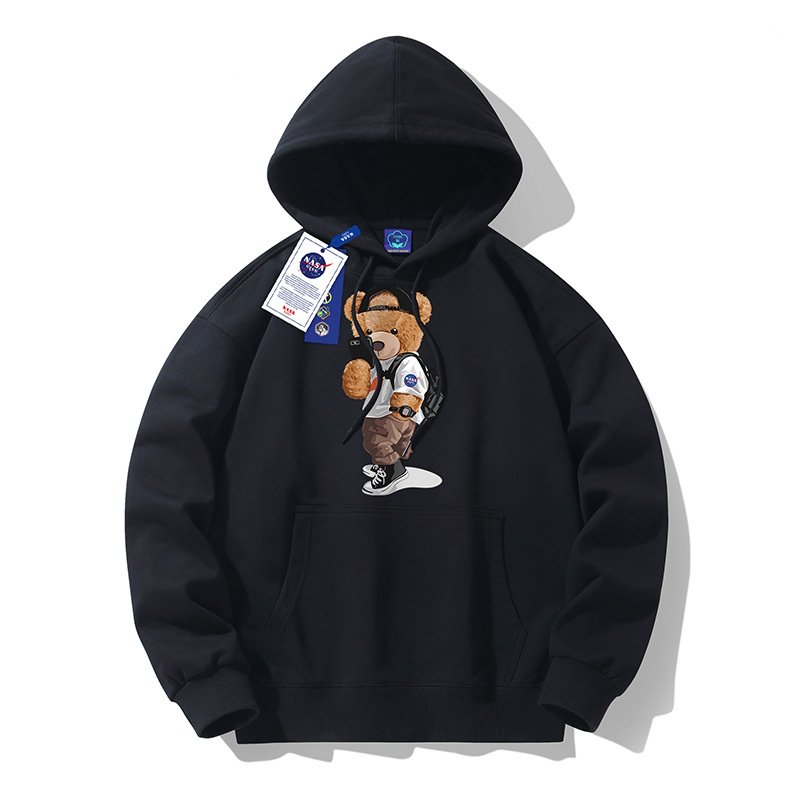 画像3: Unisex NASA x Walking Bear Hoodie Sweatshirt Jacket　ユニセックス男女兼用ナサ×ウォーキングベアフーディスウェットシャツジャケットパーカー  (3)