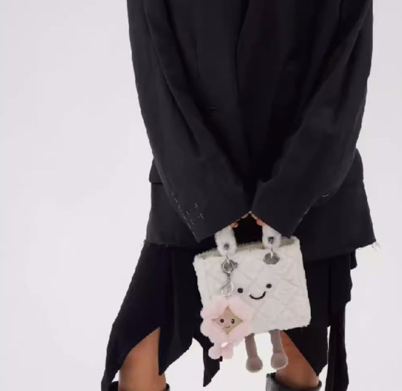 画像6: Smile Fur Plush Quilted Square Small Tote Shoulder Bag　スマイルファーぬいぐるみキルティングスクエアスモールトートショルダーバック (6)