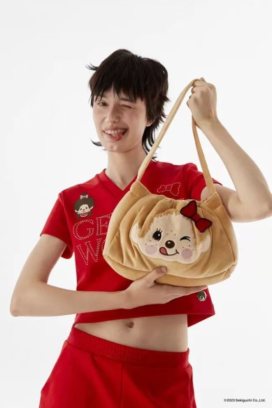 画像5: GentleWoman x Big Monchhichi Appliqué Velvet Tote Shoulder Bag　GentleWomanジェントルウーマン×ビッグモンチッチアップリケ ベロア トートショルダーバッグ (5)