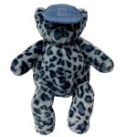 画像1: Leopard print teddy bear plush backpack tote shoulder bag　ヒョウ柄テディベアぬいぐるみバックパックリュックトートショルダーバッグ (1)