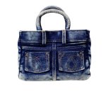 画像4: Washed vintage denim small tote shoulder bag　ウォッシュヴィンテージデニムスモールトートショルダーバッグ (4)
