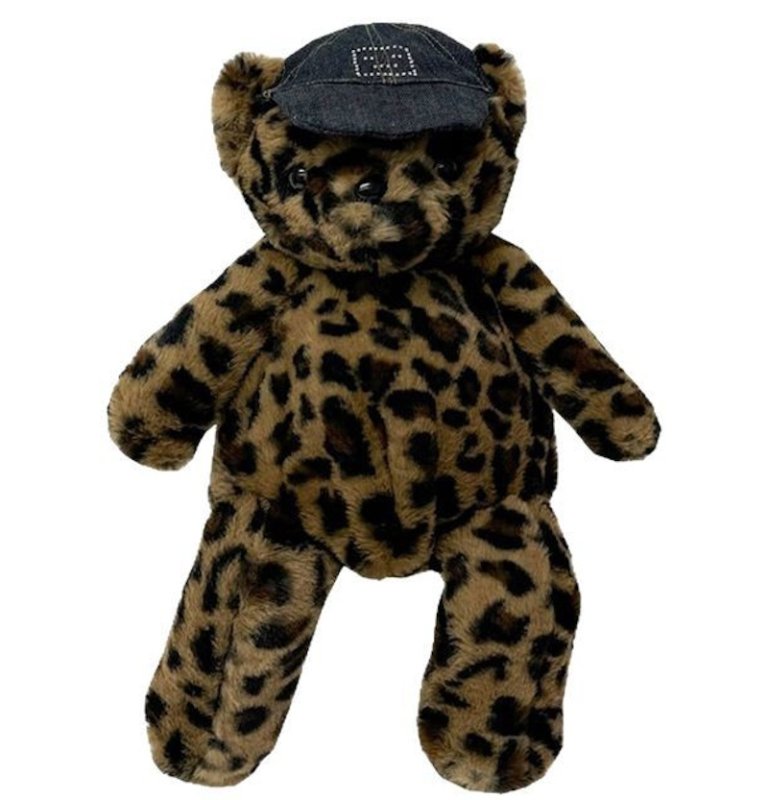 画像2: Leopard print teddy bear plush backpack tote shoulder bag　ヒョウ柄テディベアぬいぐるみバックパックリュックトートショルダーバッグ (2)