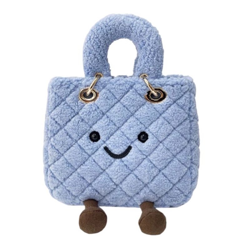 画像1: Smile Fur Plush Quilted Square Small Tote Shoulder Bag　スマイルファーぬいぐるみキルティングスクエアスモールトートショルダーバック (1)