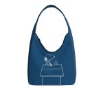 画像1: Snoopy canvas tote shoulder bag　スヌーピーキャンバスデニムトートショルダーバック (1)