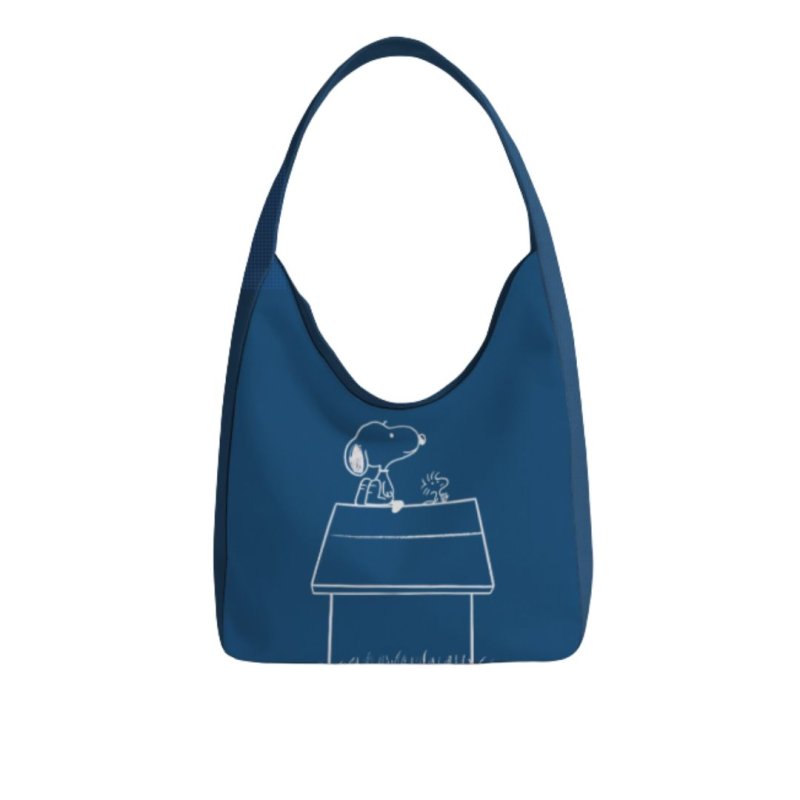 画像1: Snoopy canvas tote shoulder bag　スヌーピーキャンバスデニムトートショルダーバック (1)