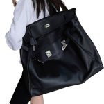 画像1: Large Capacity KL Bag 男女兼用ラージレザーBKショルダークロスボディバッグトートバッグ通学　通勤 (1)