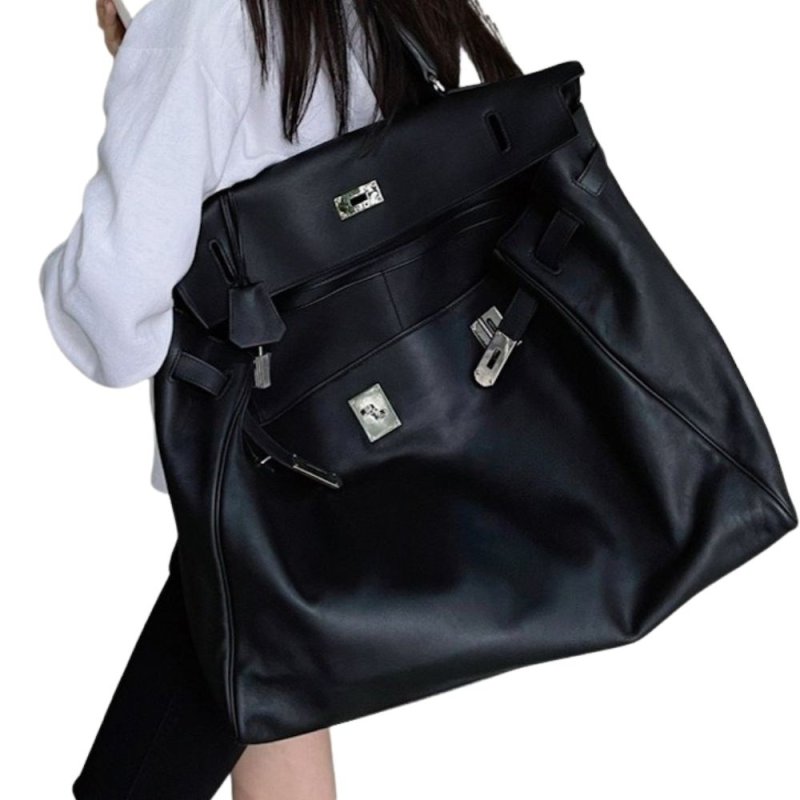 画像1: Large Capacity KL Bag 男女兼用ラージレザーBKショルダークロスボディバッグトートバッグ通学　通勤 (1)