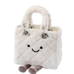 画像5: Smile Fur Plush Quilted Square Small Tote Shoulder Bag　スマイルファーぬいぐるみキルティングスクエアスモールトートショルダーバック (5)