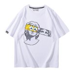 画像1: SpongeBob＆ plaster co-branded round neck Tshirts ユニセックス 男女兼用 スポンジボブ &レプリカ Tシャツ (1)