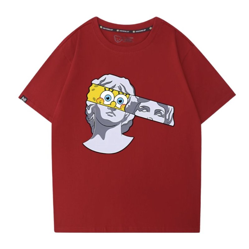 画像11: SpongeBob＆ plaster co-branded round neck Tshirts ユニセックス 男女兼用 スポンジボブ &レプリカ Tシャツ (11)