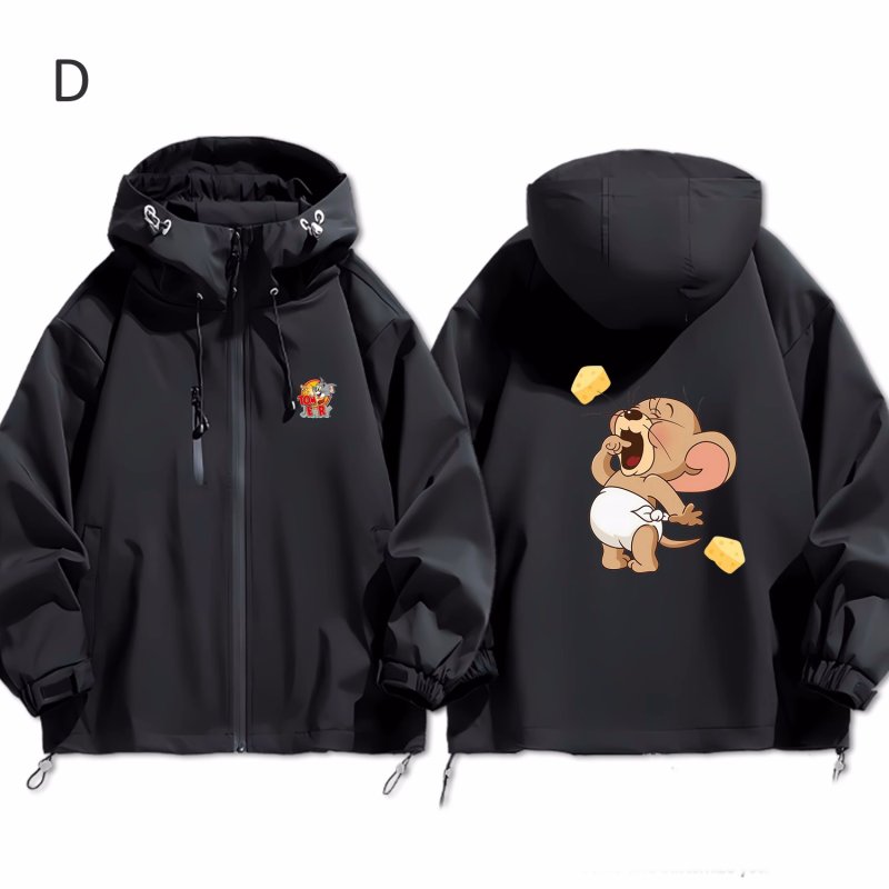 画像5: Unisex Tom and Jerry Hoodie Windbreaker Jacket ユニセックス 男女兼用トムとジェリーフーディウインドブレーカージャケット (5)