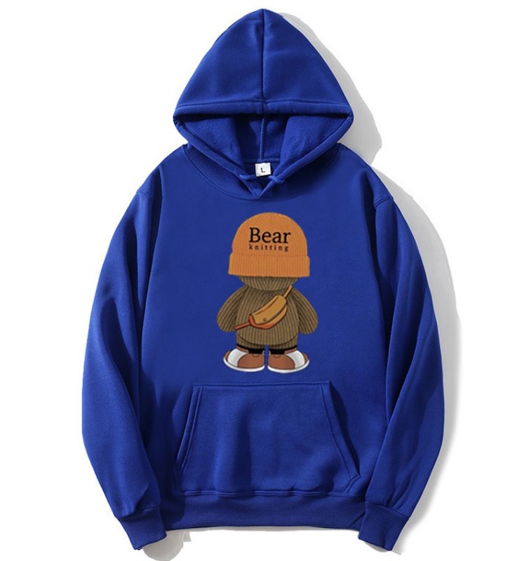 画像1: Unisex BEAR cap Hoodie Sweatshirt Jacket　ユニセックス男女兼用キャップベアフーディスウェットシャツジャケットパーカー  (1)