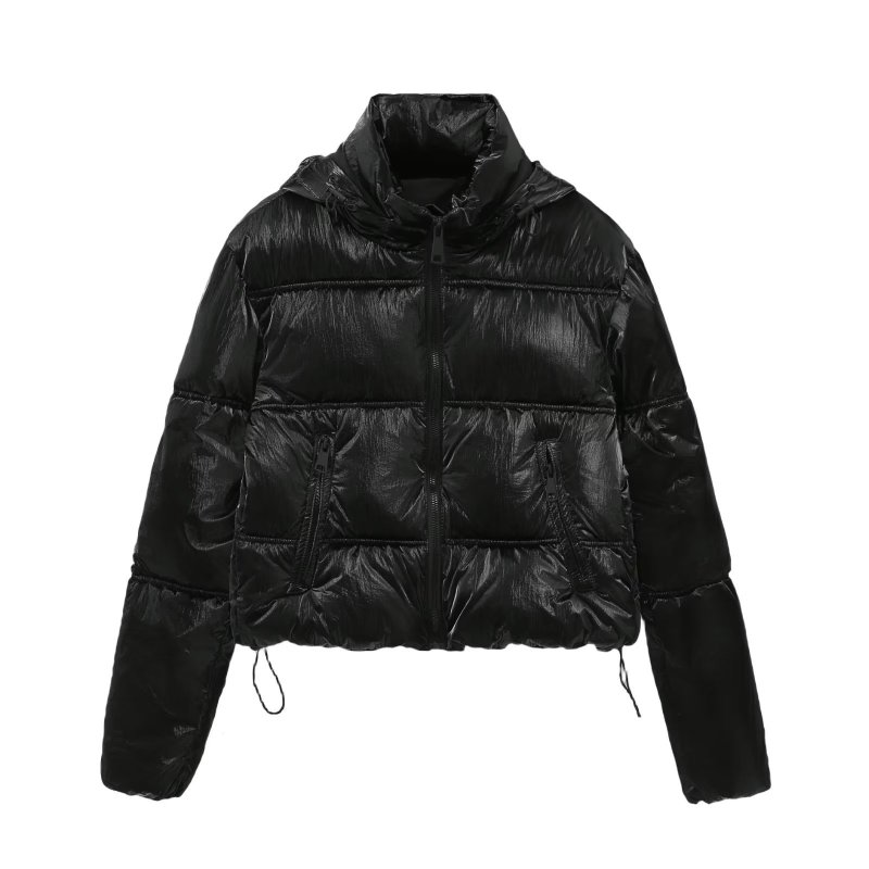 画像4: Metallic Silver shiny down short jacket coat  ユニセックス男女兼用 シャイニングシルバー ショートダウンジャケット (4)