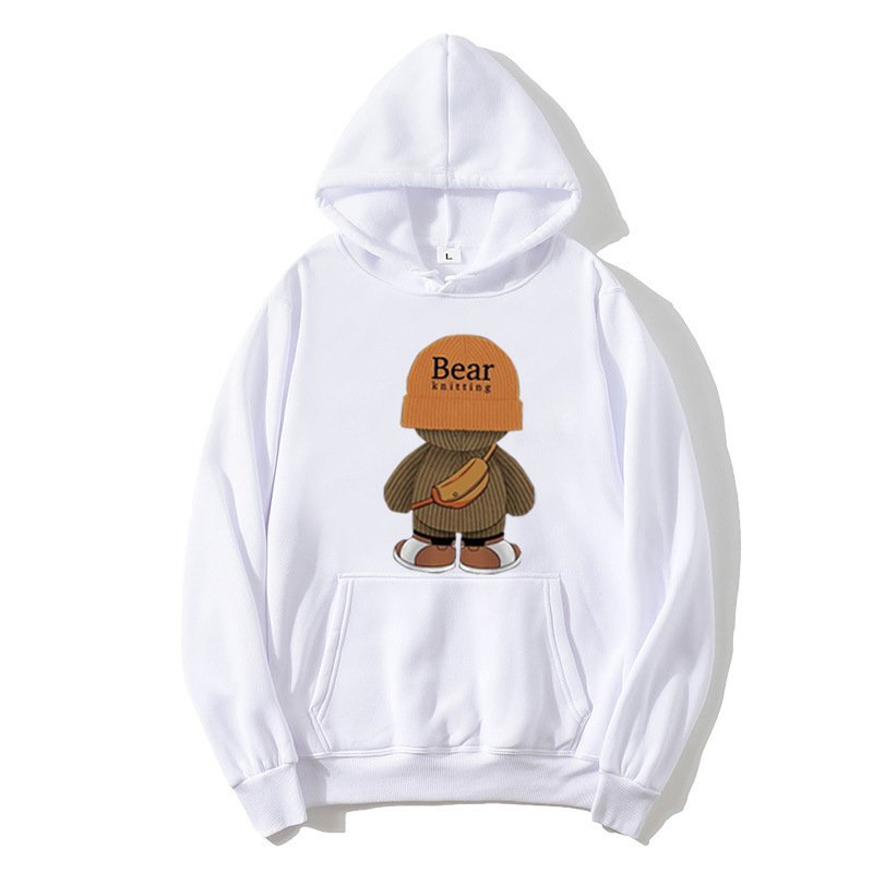 画像4: Unisex BEAR cap Hoodie Sweatshirt Jacket　ユニセックス男女兼用キャップベアフーディスウェットシャツジャケットパーカー  (4)