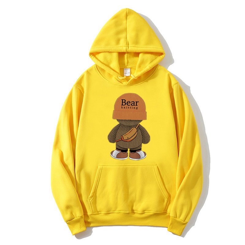 画像7: Unisex BEAR cap Hoodie Sweatshirt Jacket　ユニセックス男女兼用キャップベアフーディスウェットシャツジャケットパーカー  (7)