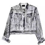 画像1: Optical illusion denim denim jacket with detachable sleeves ユニセックス 男女兼用 だまし絵スタイル デニムGジャン袖取り外し可能 (1)