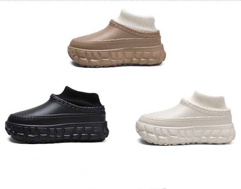 画像4: Unisex Waterproof fur-lined thick-soled chef shoes   ユニセックス男女兼用防水内側ファー厚底シェフシューズ (4)