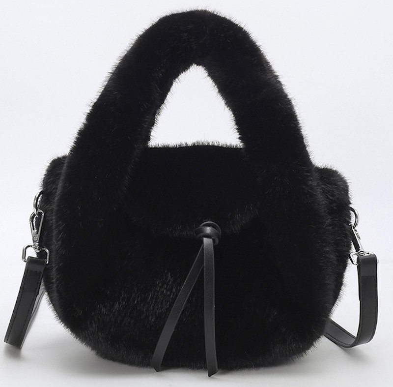 画像8: Fluffy fur tote shoulder and crossbody bag　モコモコファートートショルダークロスボディバッグ (8)