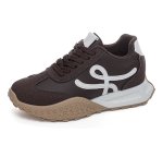 画像1: Women's high insole platform lace-up sneakers shoes   ウーマンハイインソール厚底レースアップスニーカー (1)