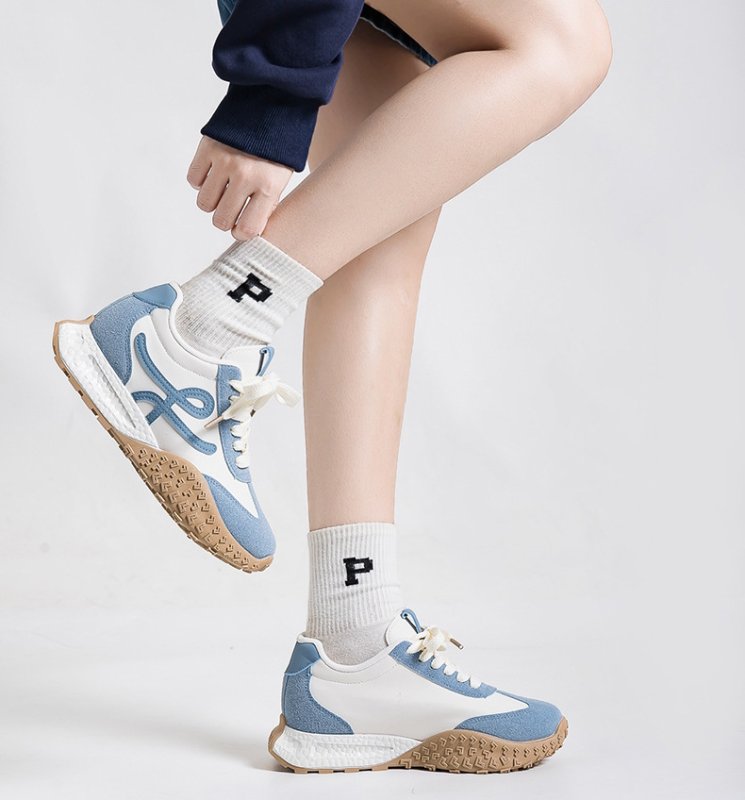 画像11: Women's high insole platform lace-up sneakers shoes   ウーマンハイインソール厚底レースアップスニーカー (11)